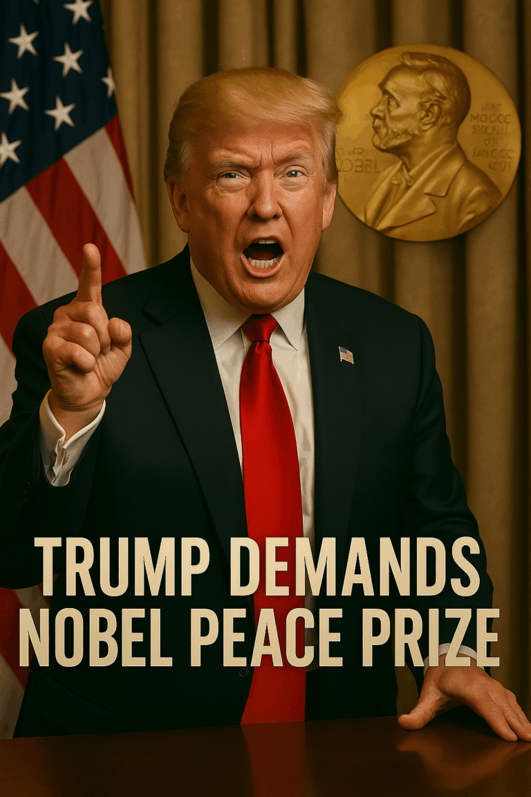 President Crump Demands Nobel Peace Prize