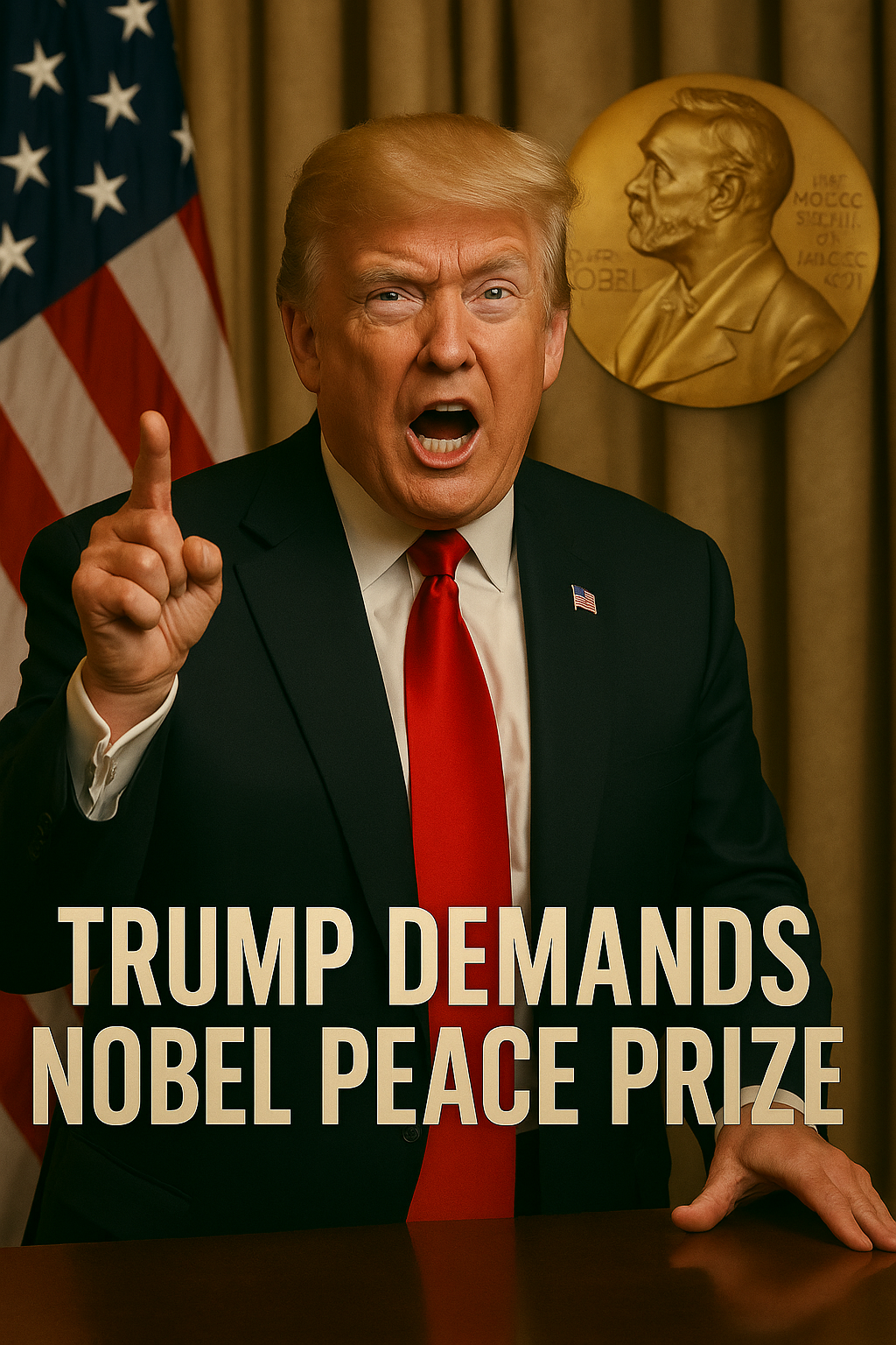 President Crump Demands Nobel Peace Prize