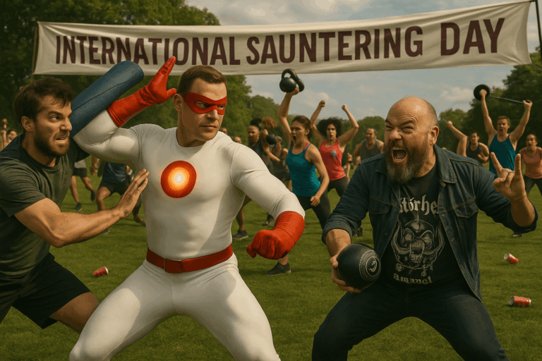 Sockman and Fish fight off the anti sauntering brigade